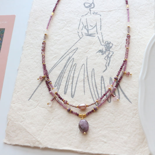 purple stone necklace