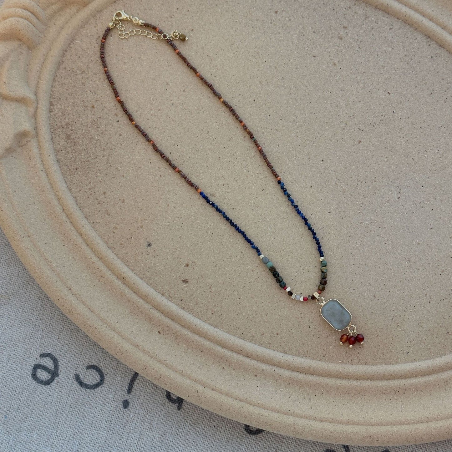 Natural Stone Beaded Necklace